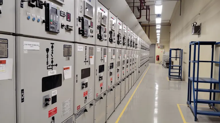 Elektryk przy szafie sterowniczej podczas zajęć praktycznych kursu SEP
